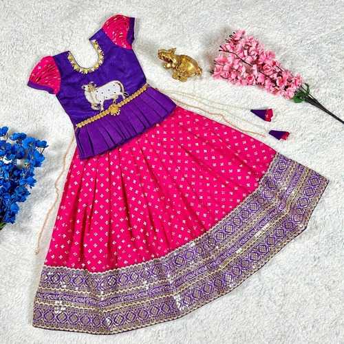 YNF BANGLORI SILK KESH109 RRKT78 KIDS WEAR WHOLESALE KIDS LEGENGAS MANUFACTURER