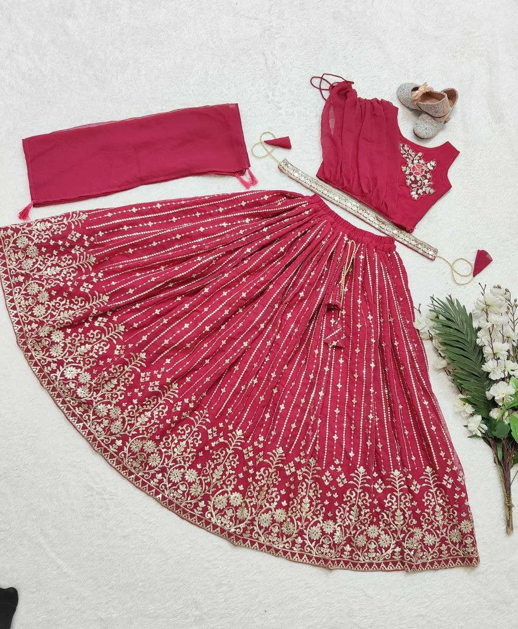 YNF FAUX GEORGETTE KESH168 MNT27 KIDS WEAE WHOLESALE  KIDS LEHENGA KIDS ETHNIC WEAR KIDS TRADITIONAL OUTFITS KIDS FESTIVE WEAR KIDS WEDDING OUTFITS MANUFACTURER