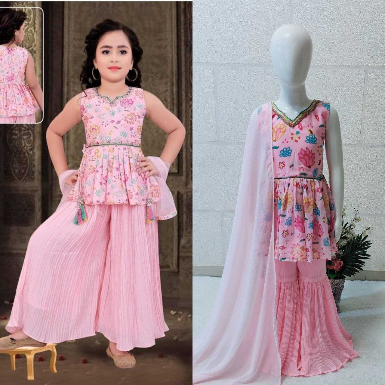 YNF FAUX GEORGETTE KESH168 MNT29 KIDS WEAR WHOLESALE KIDS SHARARA KIDS TRADITIONAL OUTFITS KIDS FESTIVE WEAR KIDS WEDDING OUTFITS KIDS DIWALI CLOTHES MANUFACTURER