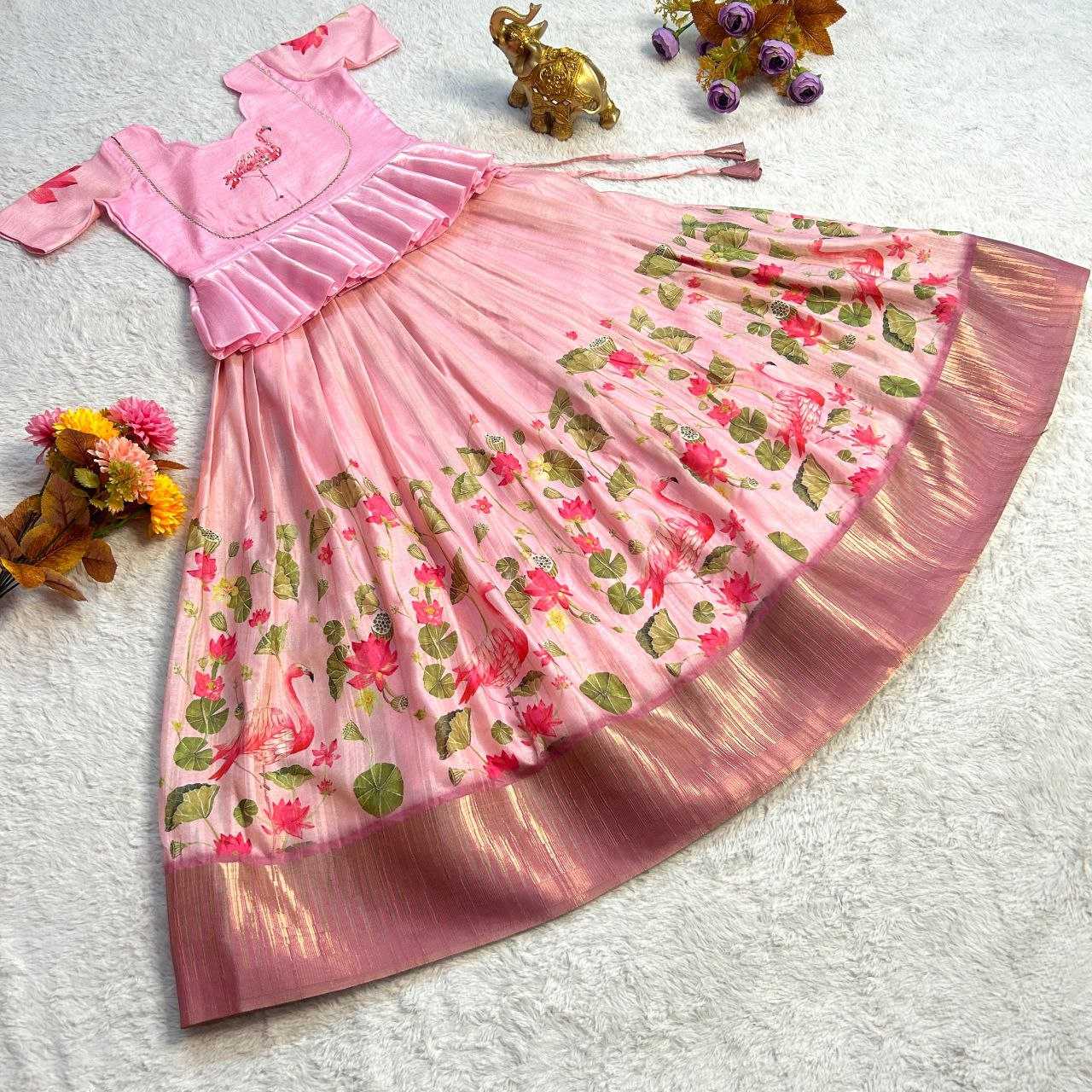 YNF HANDLOOM SILK KESH109 RRKT03 KIDS WEAR WHOLESALE KIDS LEHENGAS CHOLI MANUFACTURER