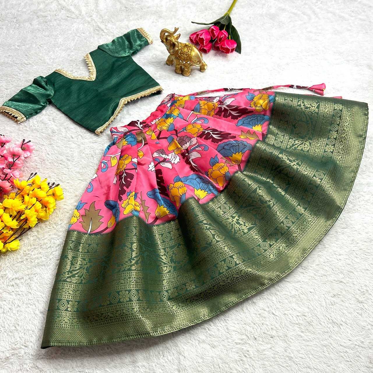 YNF SATIN KESH109 RRKT20 KIDS WEAR WHOLESALE KIDS LEHENGAS CHOLI MANUFACTURER