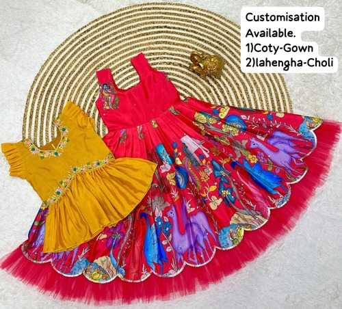 YNF SOFT CGINON KESH109 RRKT80 KIDS WEAR WHOLESALE KIDS LEHENGAS KIDS GOWNS MANUFACTURER