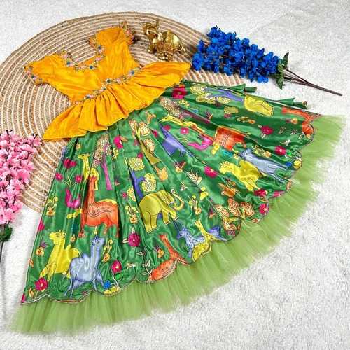 YNF SOFT CHINON KESH109 RRKT79 KIDS WEAR WHOLESALE KIDS LEHENGAS MANUFACTURER