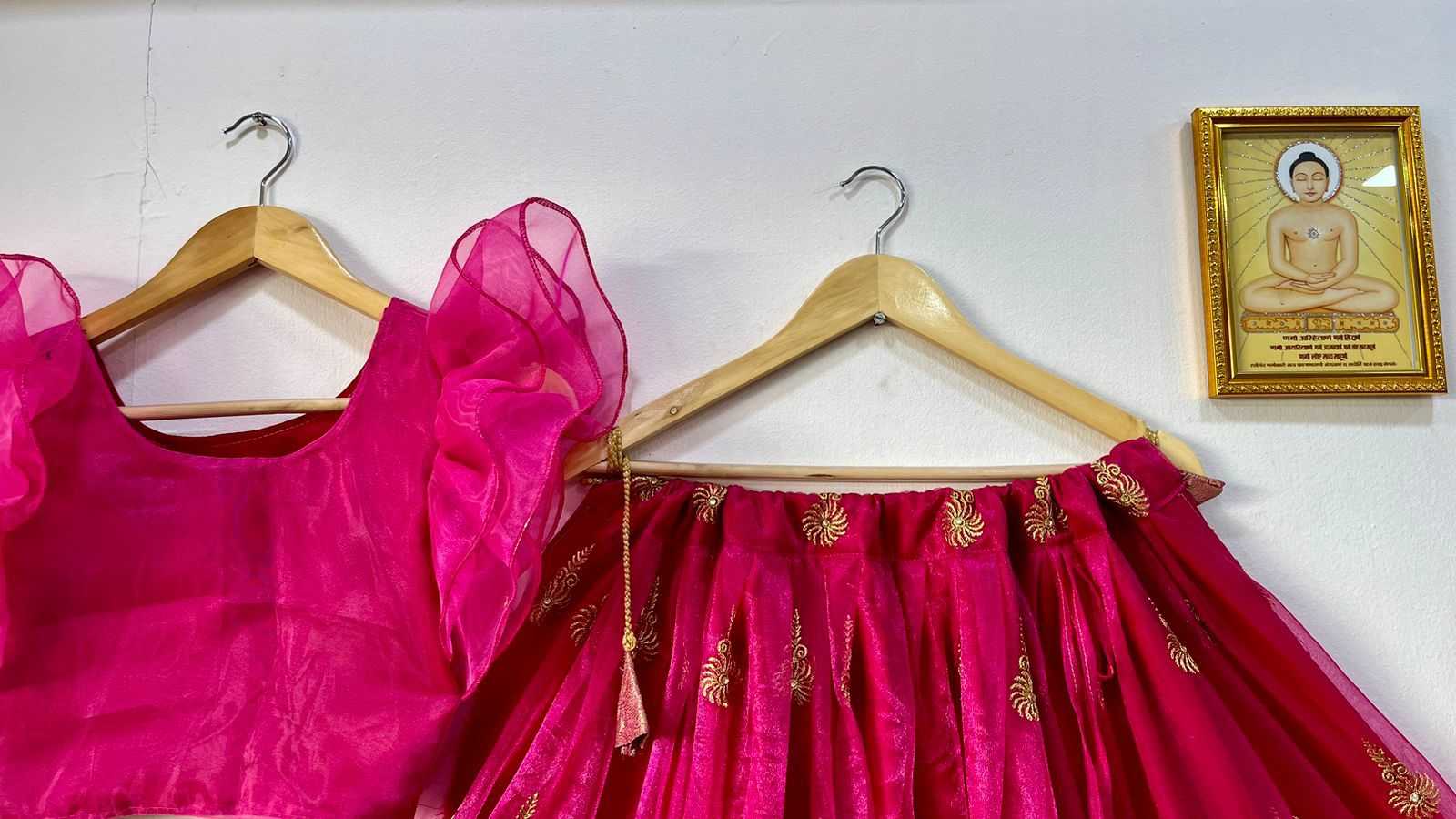 YNF SOFT TISSUE RIN115 REF48 KIDS WEAR WHOLESALE KIDS LEHENGAS MANUFACTURER
