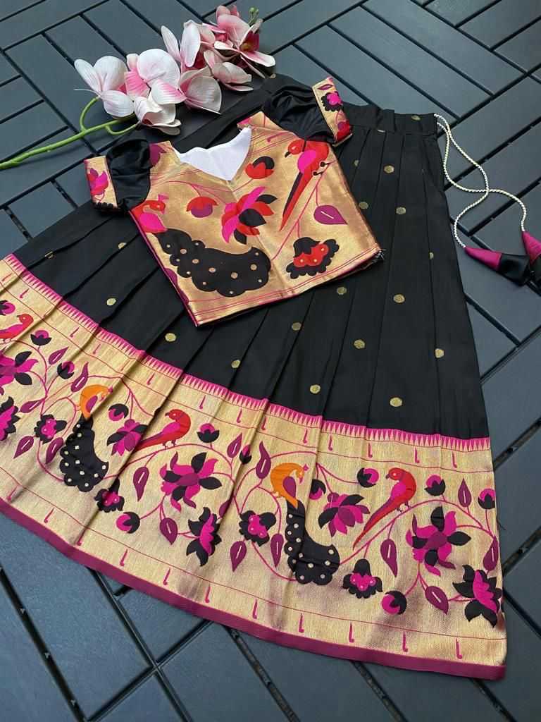 YNF ZARI SILK RIN192 7903 KIDS WEAR WHOLESALE KIDS LEHENGAS MANUFACTURER