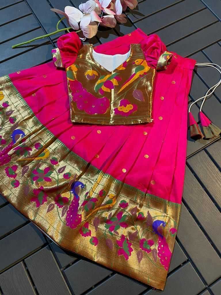 YNF ZARI SILK RIN192 7903 KIDS WEAR WHOLESALE KIDS LEHENGAS MANUFACTURER