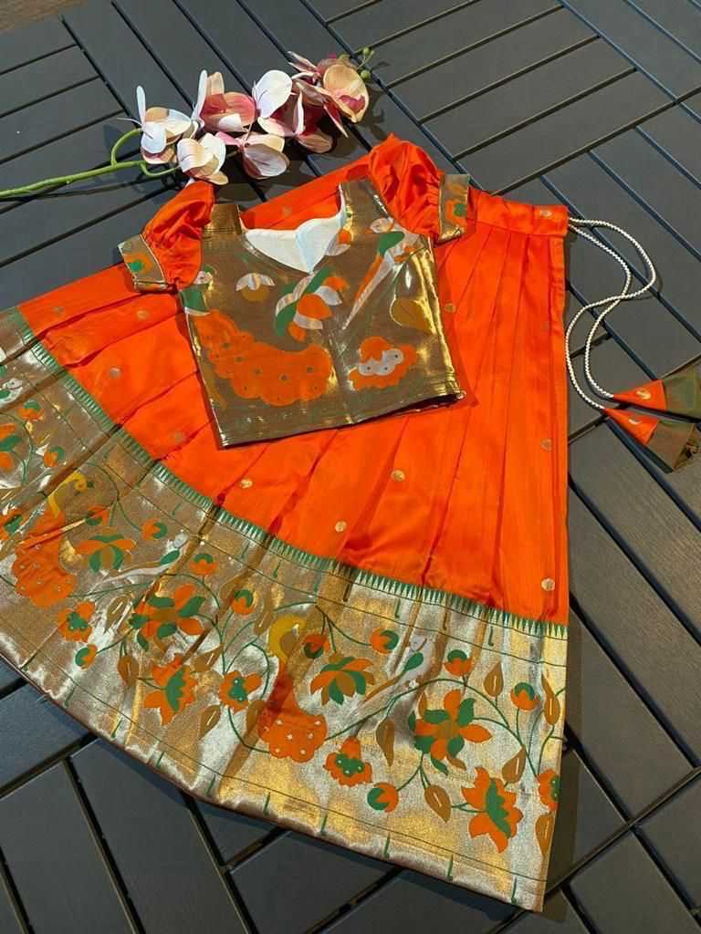 YNF ZARI SILK RIN192 7903 KIDS WEAR WHOLESALE KIDS LEHENGAS MANUFACTURER