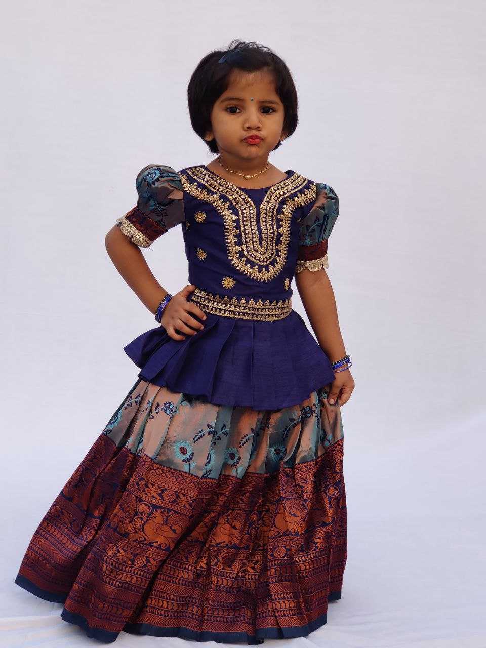 YNF KANIVARM SILK RIN161 RPVR23 KIDS WEAR WHOLESALE KIDS LEHENGA KIDS TRADITIONAL OUTFITS KIDS LEHENGA CHOLI KIDS FESTIVE WEAR KIDS WEDDING OUTFITS MANUFACTURER- Kids Exports