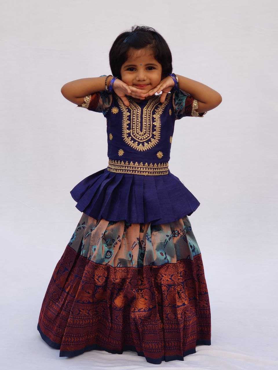 YNF KANIVARM SILK RIN161 RPVR23 KIDS WEAR WHOLESALE KIDS LEHENGA KIDS TRADITIONAL OUTFITS KIDS LEHENGA CHOLI KIDS FESTIVE WEAR KIDS WEDDING OUTFITS MANUFACTURER- Kids Exports