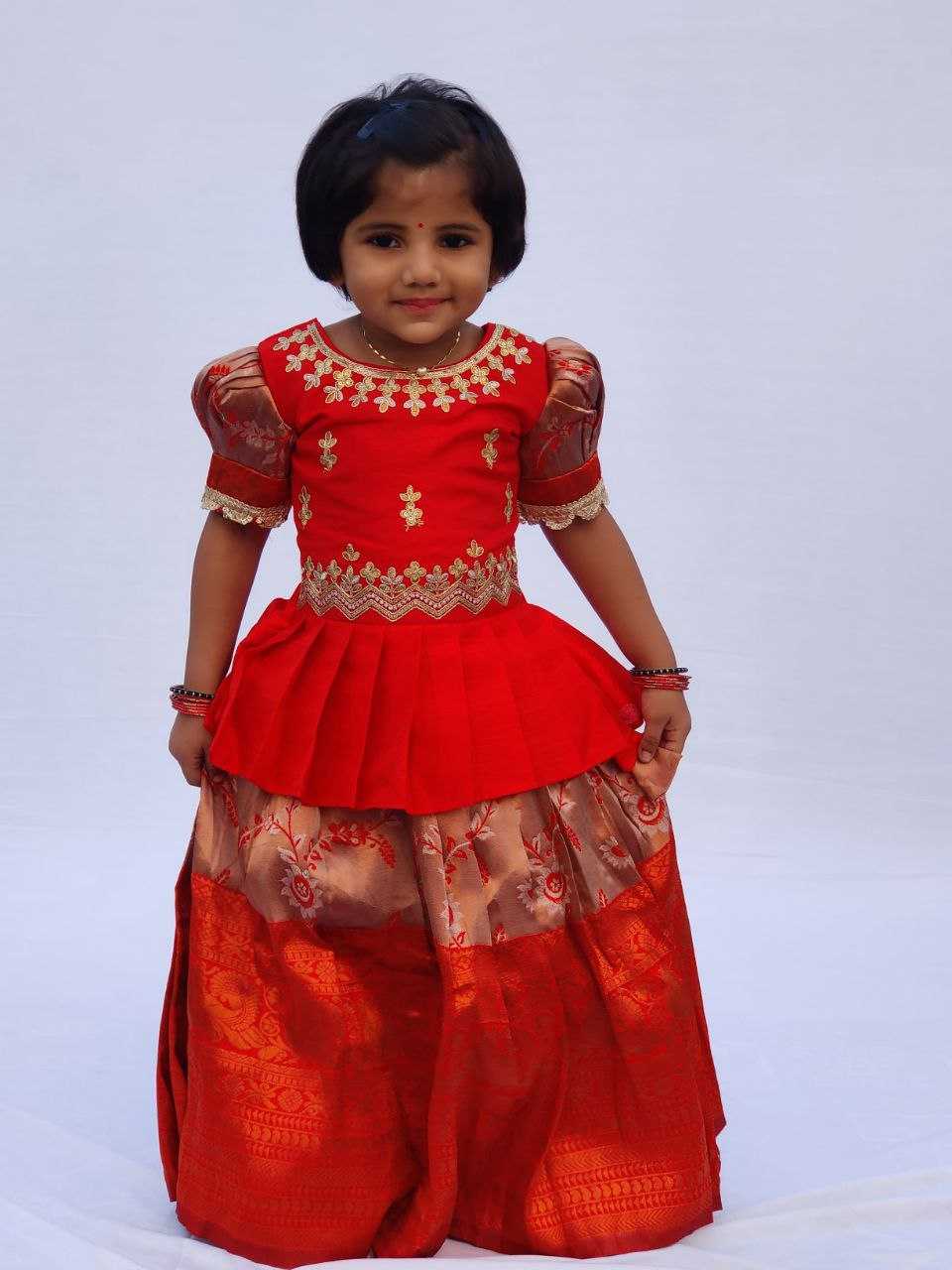 YNF KANIVARM SILK RIN161 RPVR23 KIDS WEAR WHOLESALE KIDS LEHENGA KIDS TRADITIONAL OUTFITS KIDS LEHENGA CHOLI KIDS FESTIVE WEAR KIDS WEDDING OUTFITS MANUFACTURER- Kids Exports