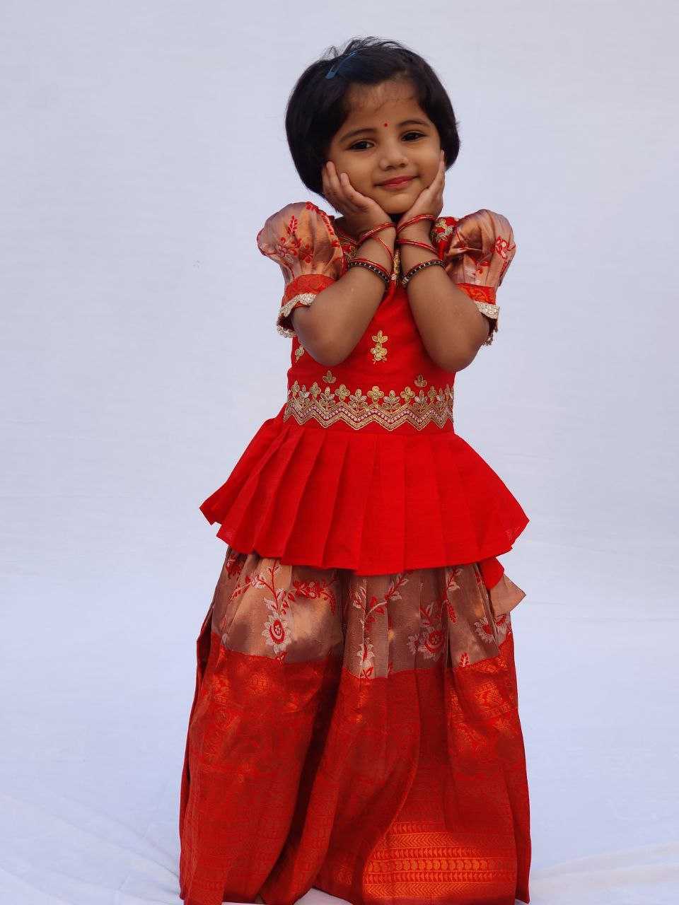 YNF KANIVARM SILK RIN161 RPVR23 KIDS WEAR WHOLESALE KIDS LEHENGA KIDS TRADITIONAL OUTFITS KIDS LEHENGA CHOLI KIDS FESTIVE WEAR KIDS WEDDING OUTFITS MANUFACTURER- Kids Exports