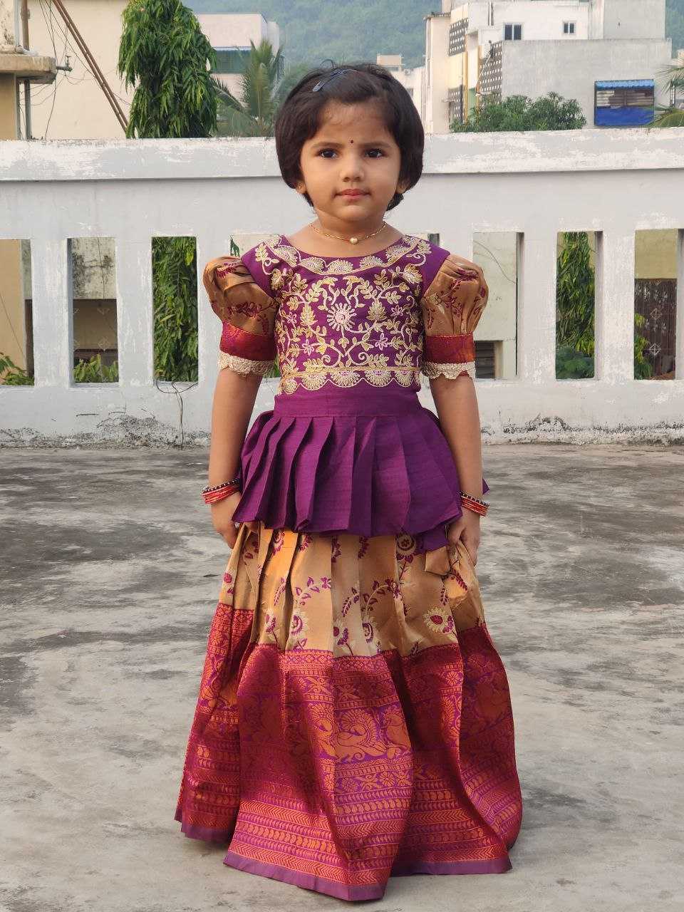 YNF KANIVARM SILK RIN161 RPVR23 KIDS WEAR WHOLESALE KIDS LEHENGA KIDS TRADITIONAL OUTFITS KIDS LEHENGA CHOLI KIDS FESTIVE WEAR KIDS WEDDING OUTFITS MANUFACTURER- Kids Exports