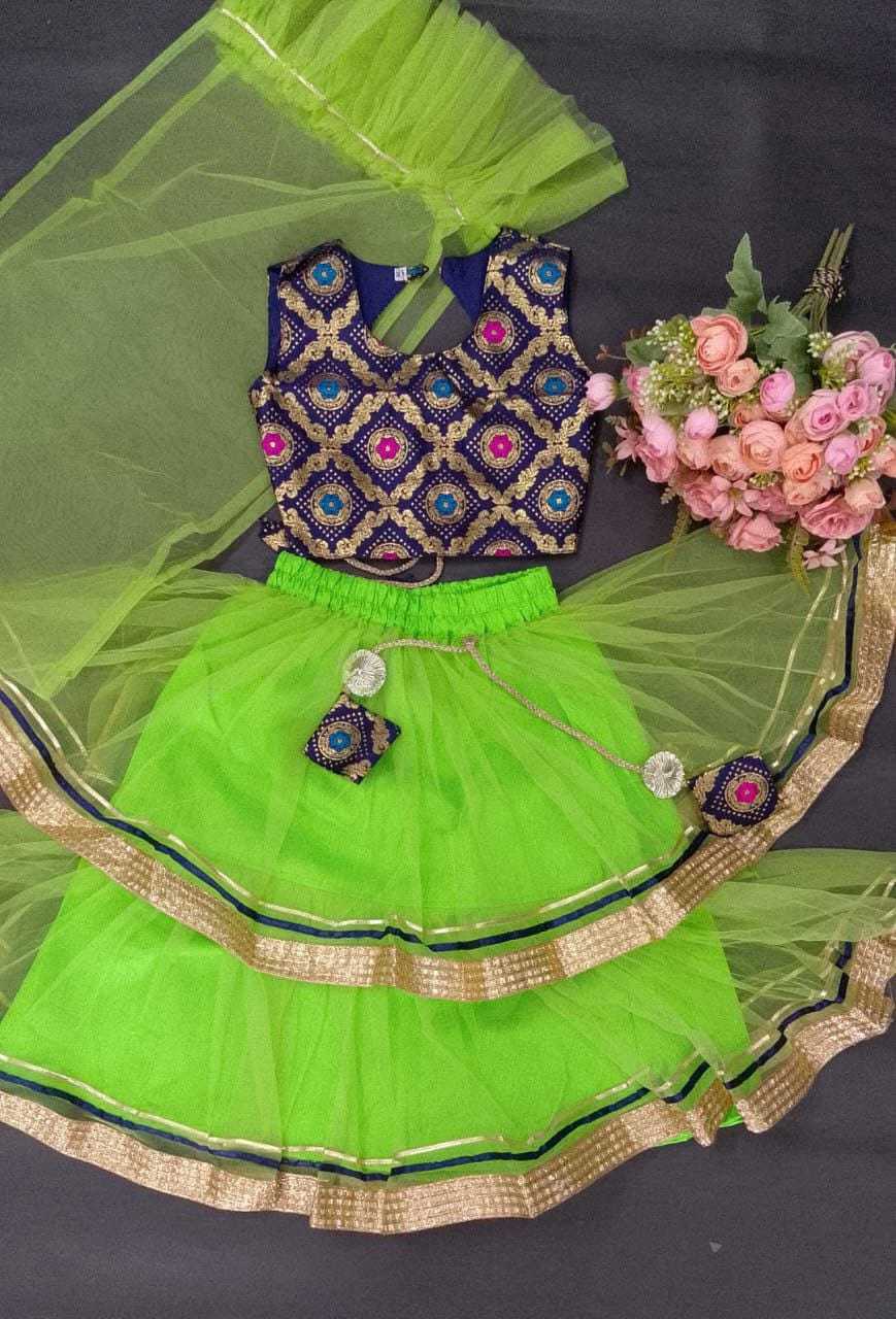 YNF NET KESH255 ETF16 KIDS WEAR WHOLESALE KIDS LEHENGA KIDS LEHENGA CHOLI KIDS FESTIVE WEAR KIDS WEDDING OUTFITS MANUFACTURER- Kids Exports