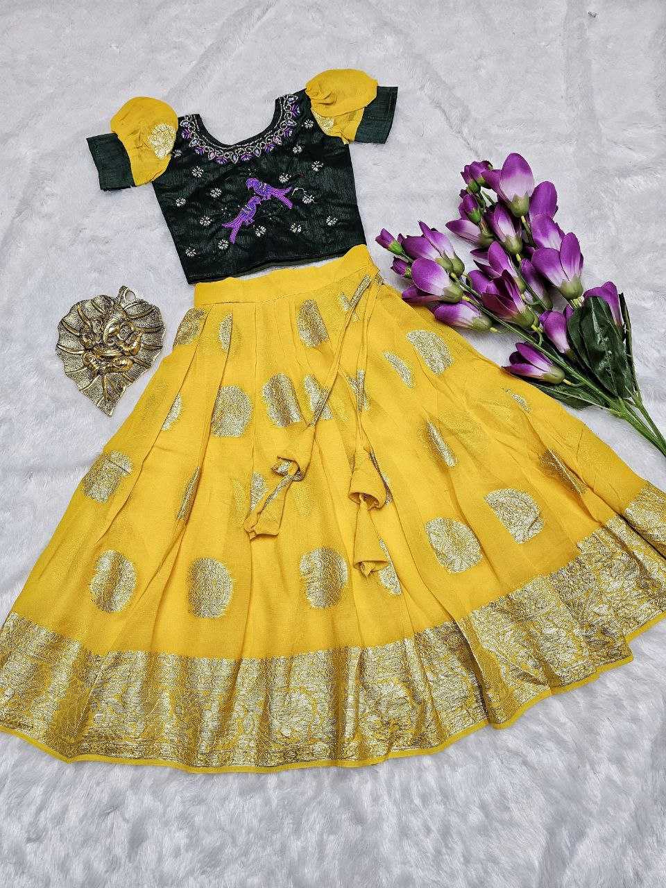 YNF SILK KIDS WEAR RIN161 RPVR2 WHOLESALE KIDS LEHENGA TRADITIONAL ETHNIC LEHENGA CHOLI KIDS FESTIVE BABY GIRL LEHANGA MANUFACTURER- Kids Exports