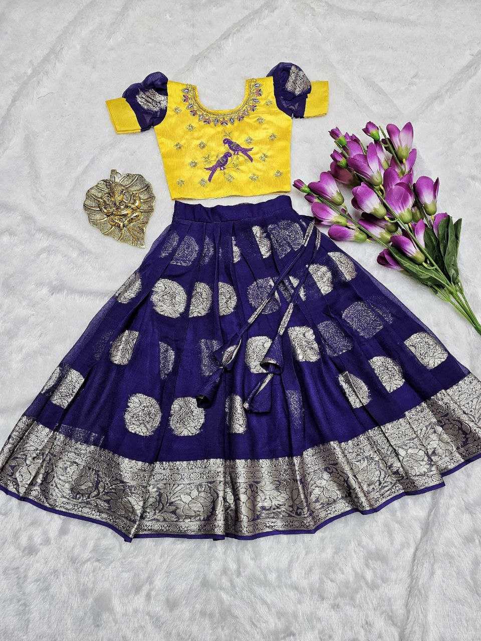 YNF SILK KIDS WEAR RIN161 RPVR2 WHOLESALE KIDS LEHENGA TRADITIONAL ETHNIC LEHENGA CHOLI KIDS FESTIVE BABY GIRL LEHANGA MANUFACTURER- Kids Exports