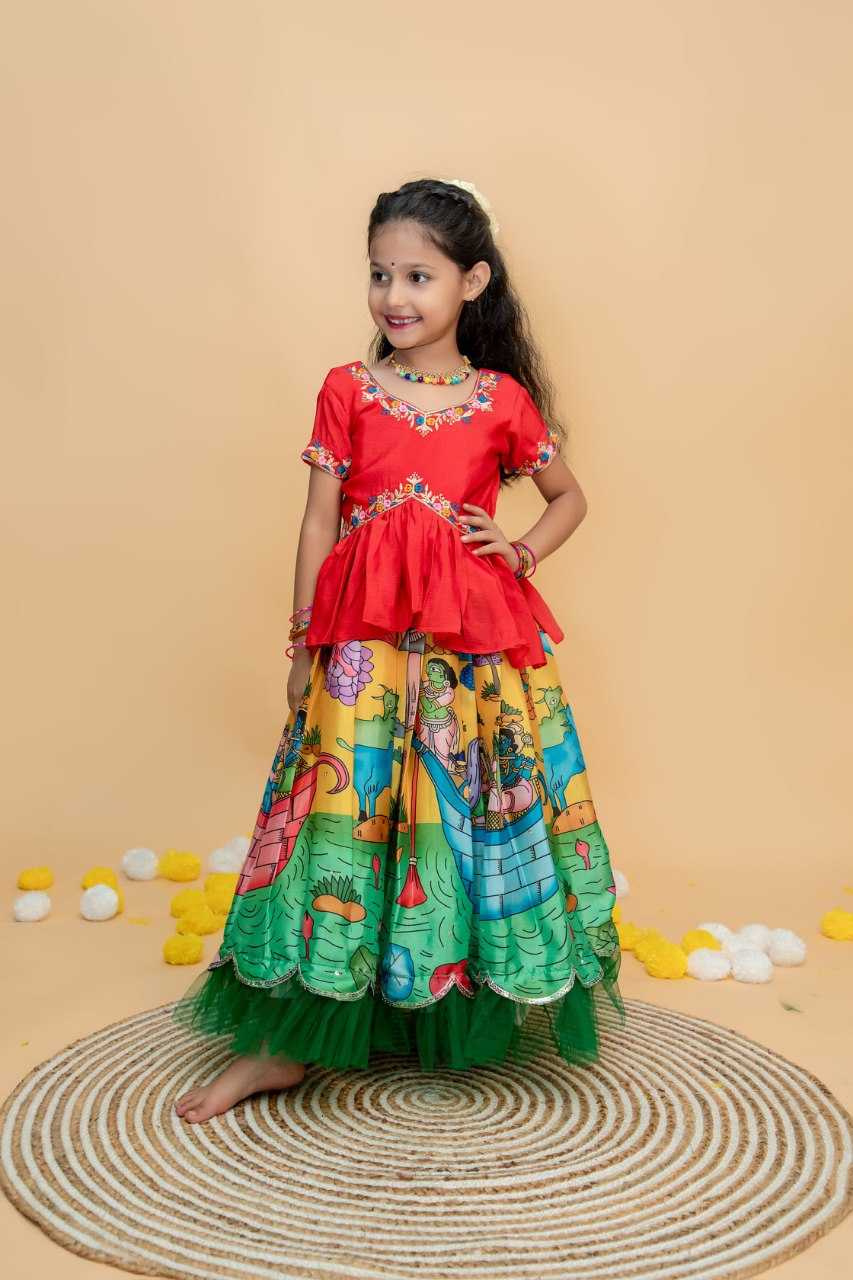 YNF SOFT CHINON KESH109 RRKT91 KIDS WEAR WHOLESALE KIDS GOWNS MANUFACTURER- Kids Exports