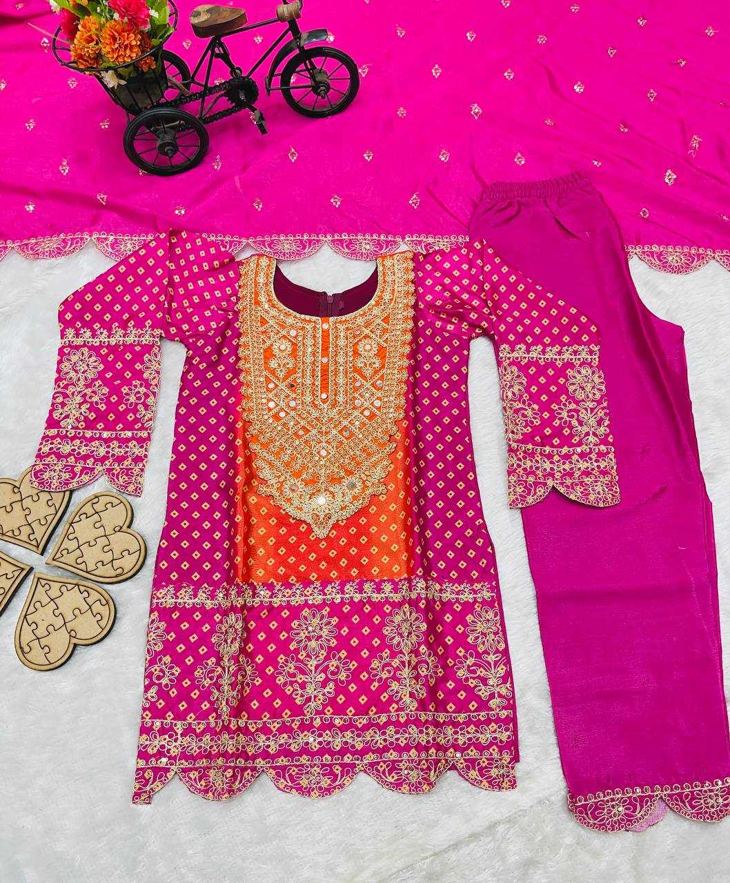 YNF CHANDERI SILK RIN154 186 KIDS WEAR WHOLESALE KIDS SUIT MANUFACTURER