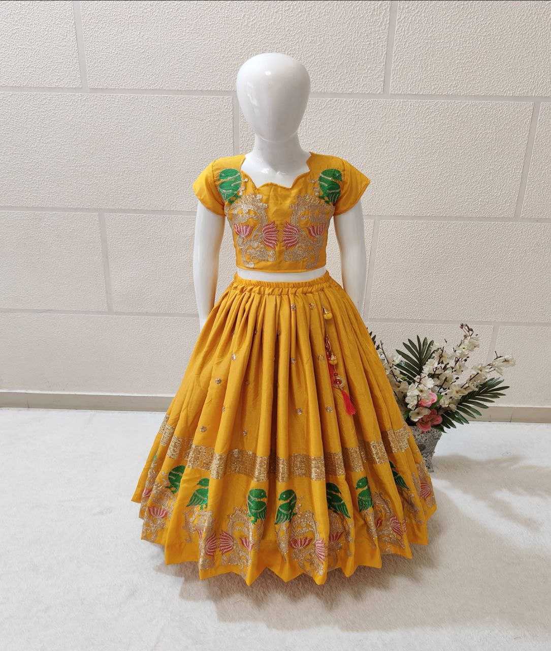 YNF CHINON SILK KESH168 MNT07 KIDS WEAR WHOLESALE KIDS LEHENGA KIDS ETHNIC WEAR KIDS TRADITIONAL OUTFITS KIDS LEHENGA CHOLI KIDS FESTIVE WEAR MANUFACTURER