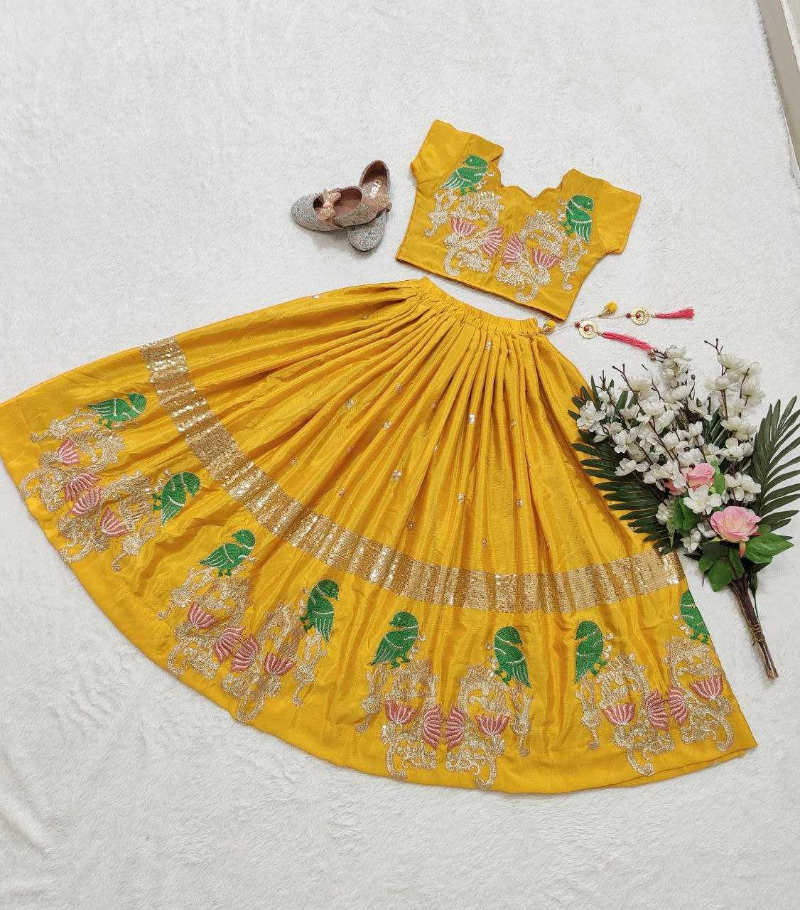 YNF CHINON SILK KESH168 MNT07 KIDS WEAR WHOLESALE KIDS LEHENGA KIDS ETHNIC WEAR KIDS TRADITIONAL OUTFITS KIDS LEHENGA CHOLI KIDS FESTIVE WEAR MANUFACTURER