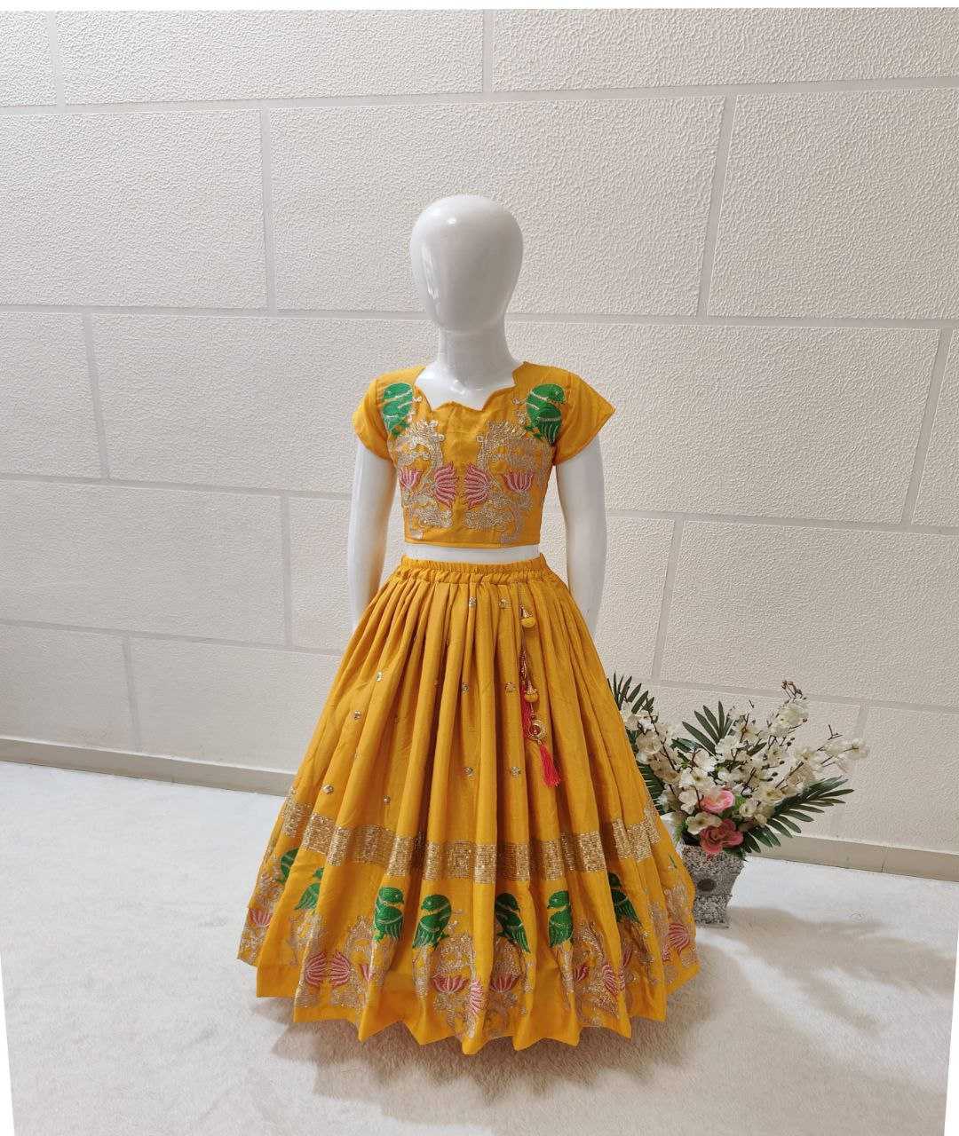 YNF CHINON SILK KESH168 MNT11 KIDS WEAR WHOLESALE KIDS LEHENGA KIDS ETHNIC WEAR KIDS TRADITIONAL OUTFITS KIDS LEHENGA CHOLI MANUFACTURER