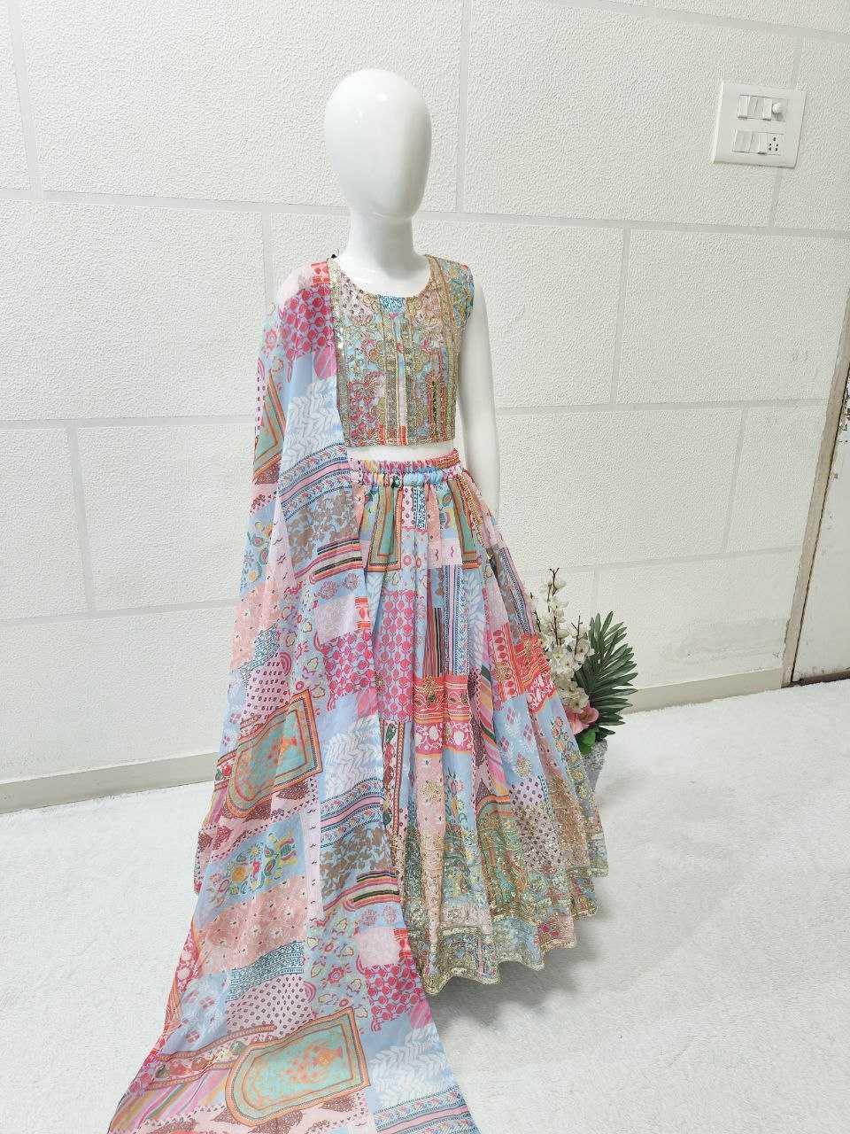 YNF FAUX GEORGETTE KESH168 MNT32 KIDS WEAR WHOLESALE KIDS LEHENGA KIDS TRADITONAL OUTFITS KIDS LEHENGA CHOLI KIDS FESTIVE WEAR KIDS WEDDING OUTFITS MANUFACTURER