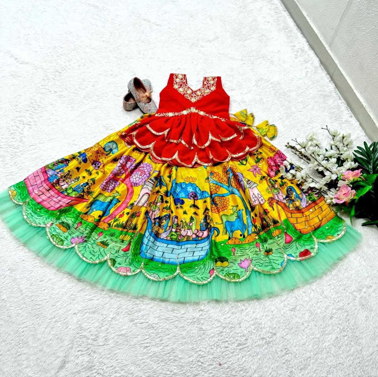 YNF CHINON SILK KESH168 MNT40 KIDS WEAR WHOLESALE KIDS LEHENGA KIDS TRADITIONAL OUTFITS KIDS LEHENGA CHOLI KIDS FESTIVE WEAR KIDS WEDDING OUTFITS MANUFACTURER