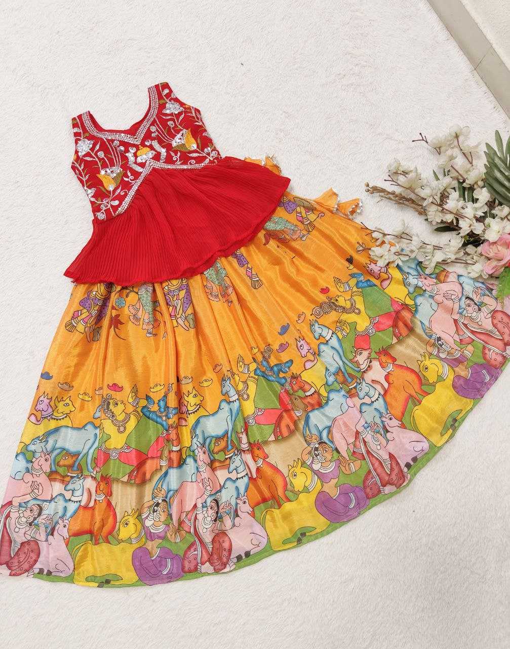 YNF FAUX GEORGETTE KESH168 MNT39 KIDS WEAR WHOLESALE KIDS LEHENGA KIDS TRADITIONAL OUTFITS KIDS LEHENGA CHOLI KIDS FESTIVE WEAR KIDS WEDDING OUTFITS MANUFACTURER