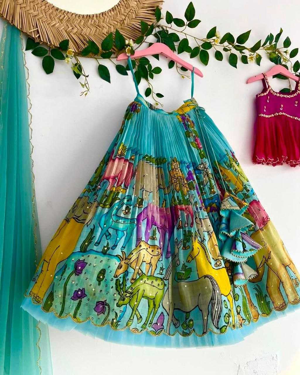 YNF CHINON SILK KESH168 MNT49 KIDS WEAR WHOLESALE KIDS LEHENGA KIDS TRADITIONAL OUTFITS KIDS LEHENGA CHOLI KIDS FESTIVE WEAR KIDS WEDDING OUTFITS MANUFACTURER- Kids Exports