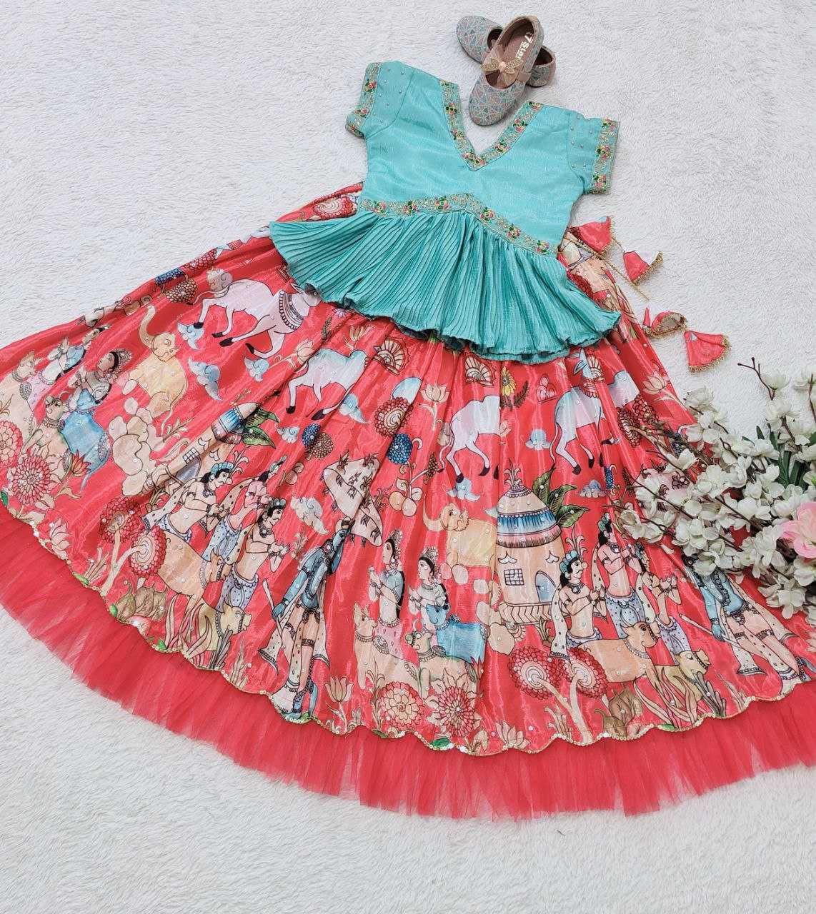 YNF GEORGETTE KESH168 MNT47 KIDS WEAR WHOLESALE KIDS LEHENGA KIDS TRADITIONAL OUTFITS KIDS LEHENGA CHOLI KIDS FESTIVE WEAR KIDS WEDDING OUTFITS MANUFACTURER- Kids Exports