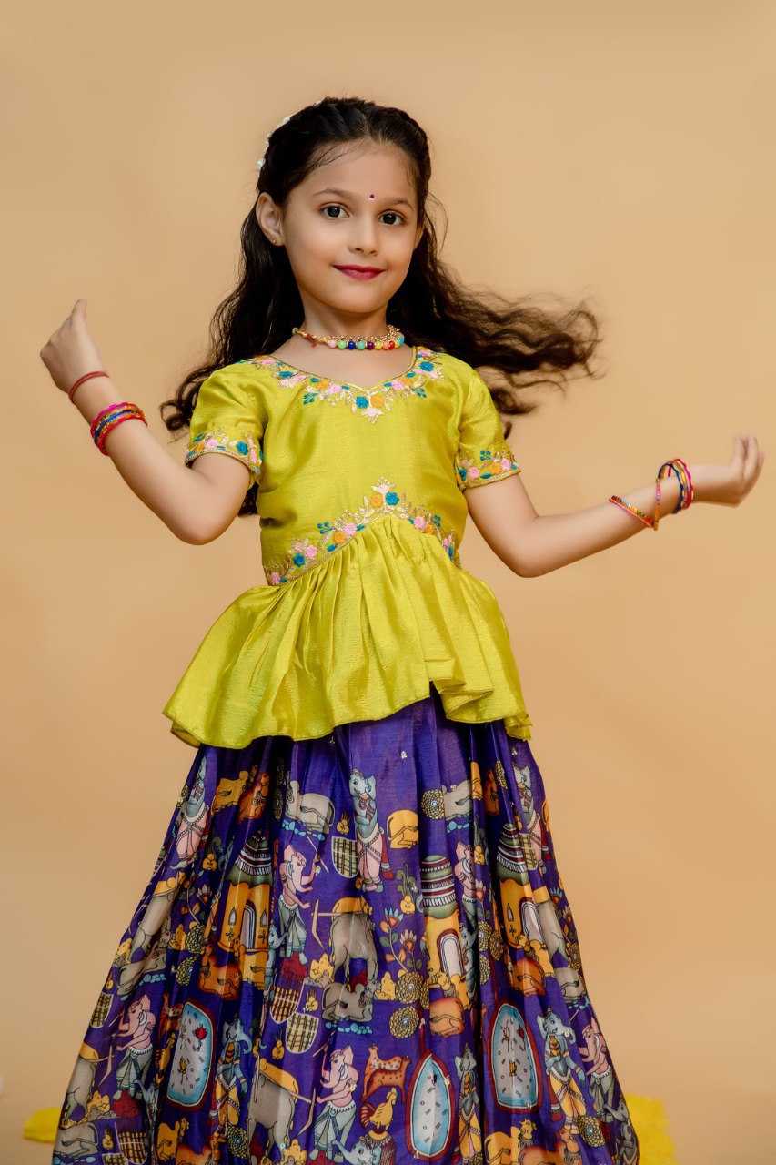 YNF SOFT SILK KIDS WEAR KESH109 RRK103 WHOLESALE KIDS LEHENGA TRADITIONAL ETHNIC LEHENGA CHOLI KIDS FESTIVE BABY GIRL LEHANGA MANUFACTURER- Kids Exports