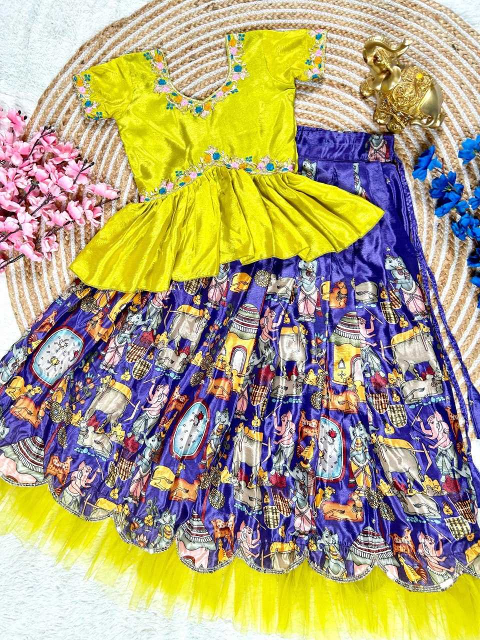 YNF SOFT SILK KIDS WEAR KESH109 RRK103 WHOLESALE KIDS LEHENGA TRADITIONAL ETHNIC LEHENGA CHOLI KIDS FESTIVE BABY GIRL LEHANGA MANUFACTURER- Kids Exports