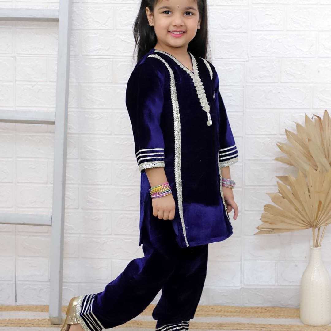 YNF VELVET RIN107 BAB57 CATEGORY WHOLESALE TOP AND PANT SUIT ETHNIC WEAR KIDS WEAR MANUFACTURER- Kids Exports