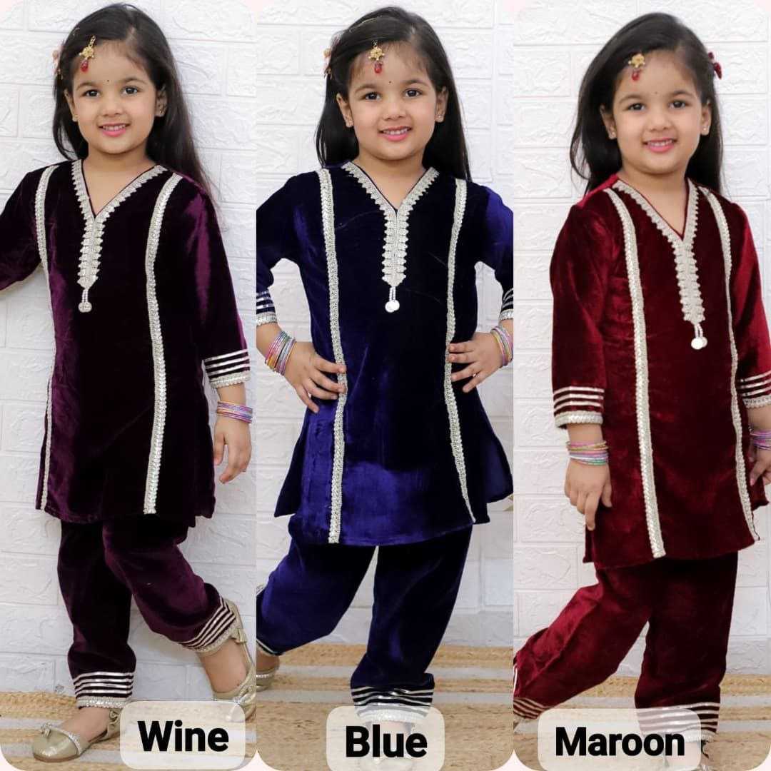 YNF VELVET RIN107 BAB57 CATEGORY WHOLESALE TOP AND PANT SUIT ETHNIC WEAR KIDS WEAR MANUFACTURER- Kids Exports