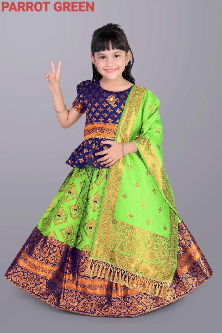 Ynf Jacquard KESH461 HK 61 Kids Wear Wholesale Kids Ghagra Choli Girls Ethnic Wear Manufacturer- Kids Exports