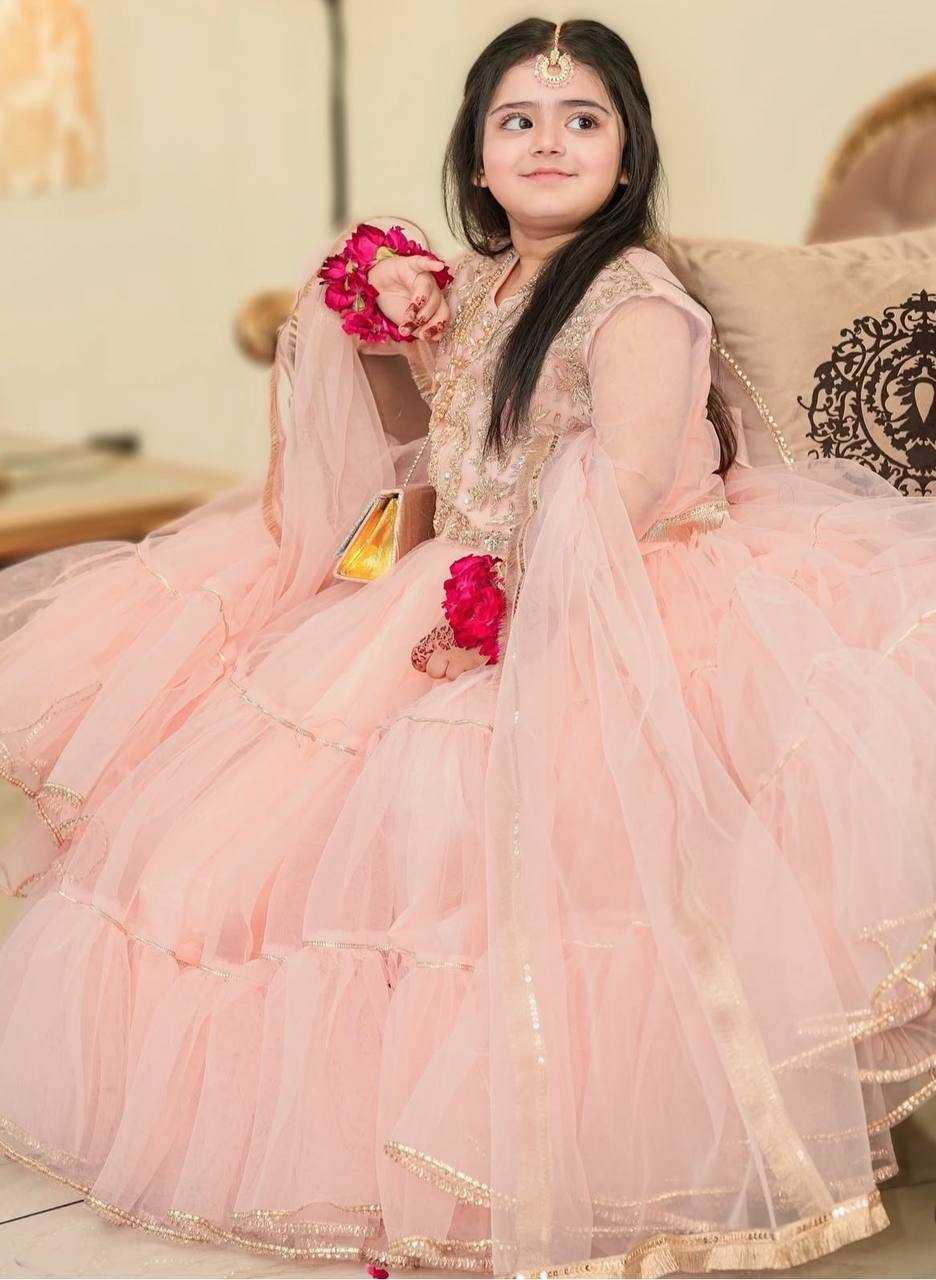 Ynf Butterfly Net KESH415 207 Kids Wear Wholesale Kids Lehenga Kids Lehenga Choli Baby Girl Lehenga Manufacturer- Kids Exports