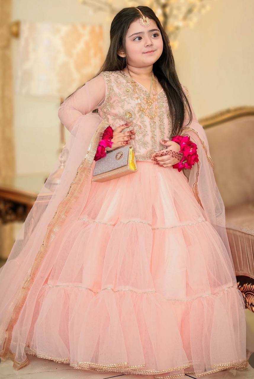 Ynf Butterfly Net KESH415 207 Kids Wear Wholesale Kids Lehenga Kids Lehenga Choli Baby Girl Lehenga Manufacturer- Kids Exports