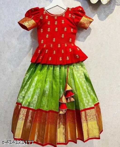 Ynf Jequard Silk KESH461 86 Kids Wear Wholesale Kids Designer Frock Kids Traditional Outfits Kids Festive Wear Manufacturer- Kids Exports