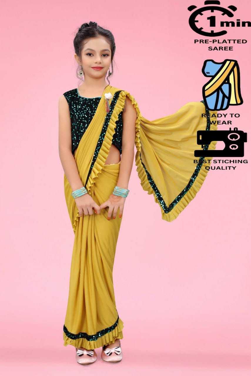 Ynf Lycra RIN222 233 Kids Wear Wedding Collections Festive Collections Wholesale Kids Saree Dress Kids Festive Wear Wedding Outfits Manufacturer- Kids Exports