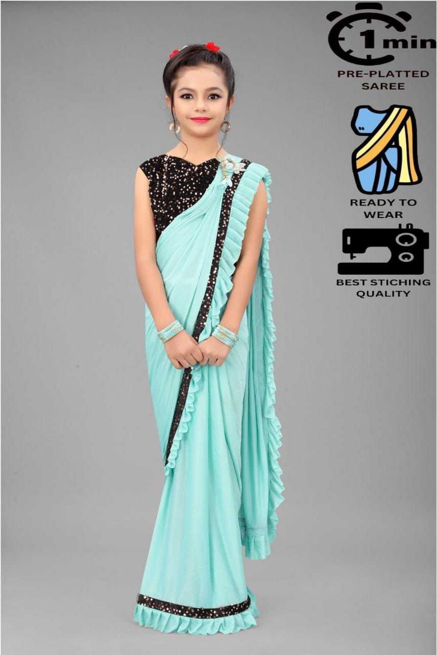 Ynf Lycra RIN222 233 Kids Wear Wedding Collections Festive Collections Wholesale Kids Saree Dress Kids Festive Wear Wedding Outfits Manufacturer- Kids Exports