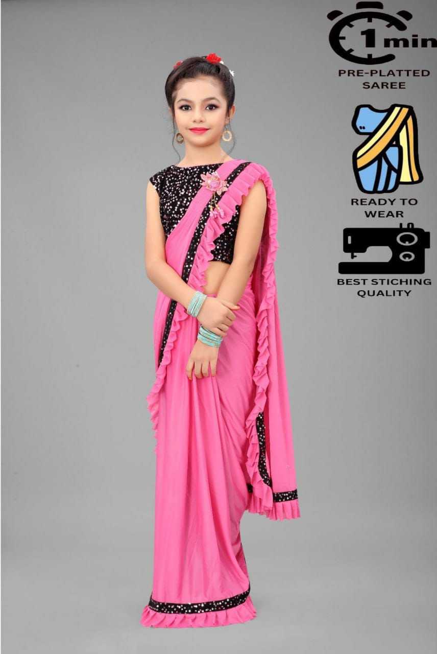 Ynf Lycra RIN222 233 Kids Wear Wedding Collections Festive Collections Wholesale Kids Saree Dress Kids Festive Wear Wedding Outfits Manufacturer- Kids Exports