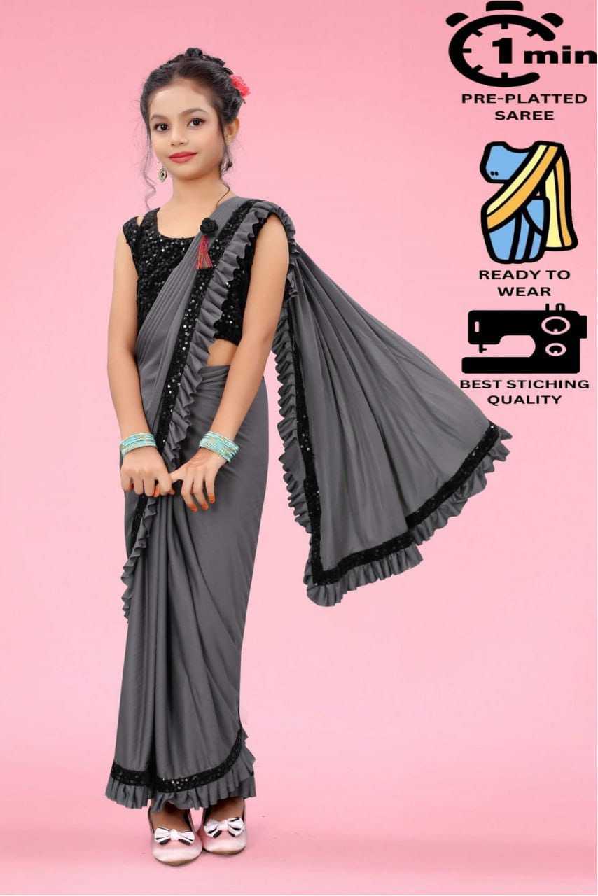 Ynf Lycra RIN222 233 Kids Wear Wedding Collections Festive Collections Wholesale Kids Saree Dress Kids Festive Wear Wedding Outfits Manufacturer- Kids Exports