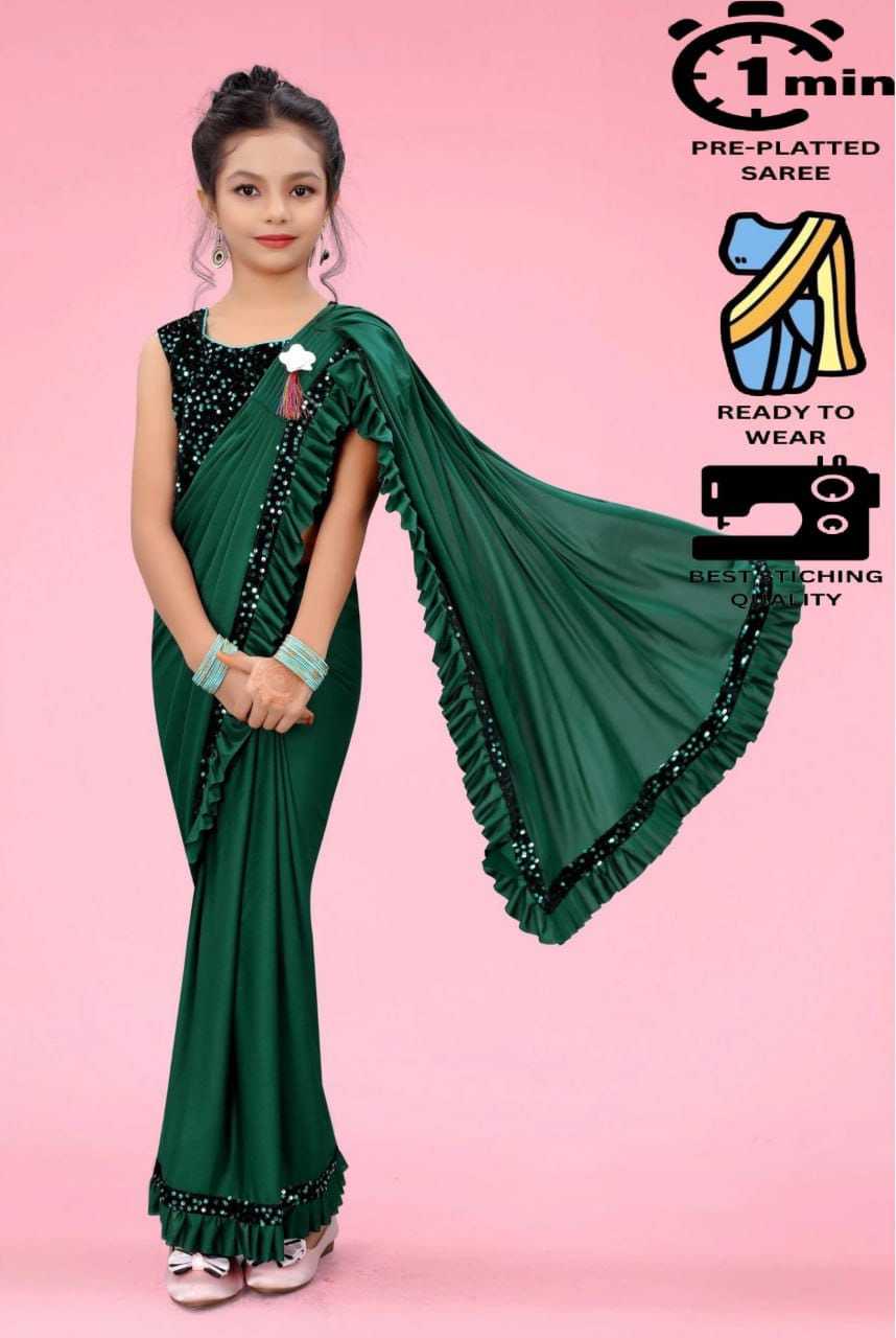 Ynf Lycra RIN222 233 Kids Wear Wedding Collections Festive Collections Wholesale Kids Saree Dress Kids Festive Wear Wedding Outfits Manufacturer- Kids Exports