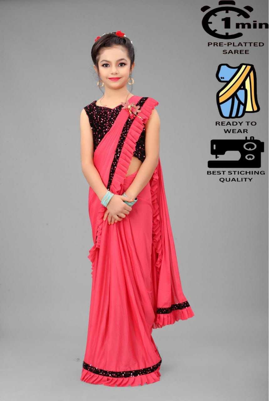 Ynf Lycra RIN222 233 Kids Wear Wedding Collections Festive Collections Wholesale Kids Saree Dress Kids Festive Wear Wedding Outfits Manufacturer- Kids Exports
