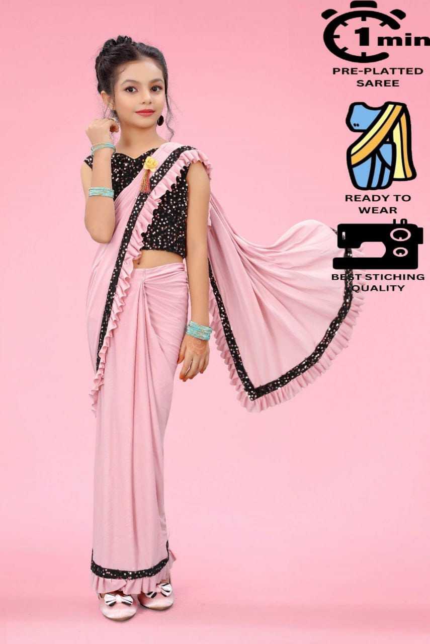 Ynf Lycra RIN222 233 Kids Wear Wedding Collections Festive Collections Wholesale Kids Saree Dress Kids Festive Wear Wedding Outfits Manufacturer- Kids Exports