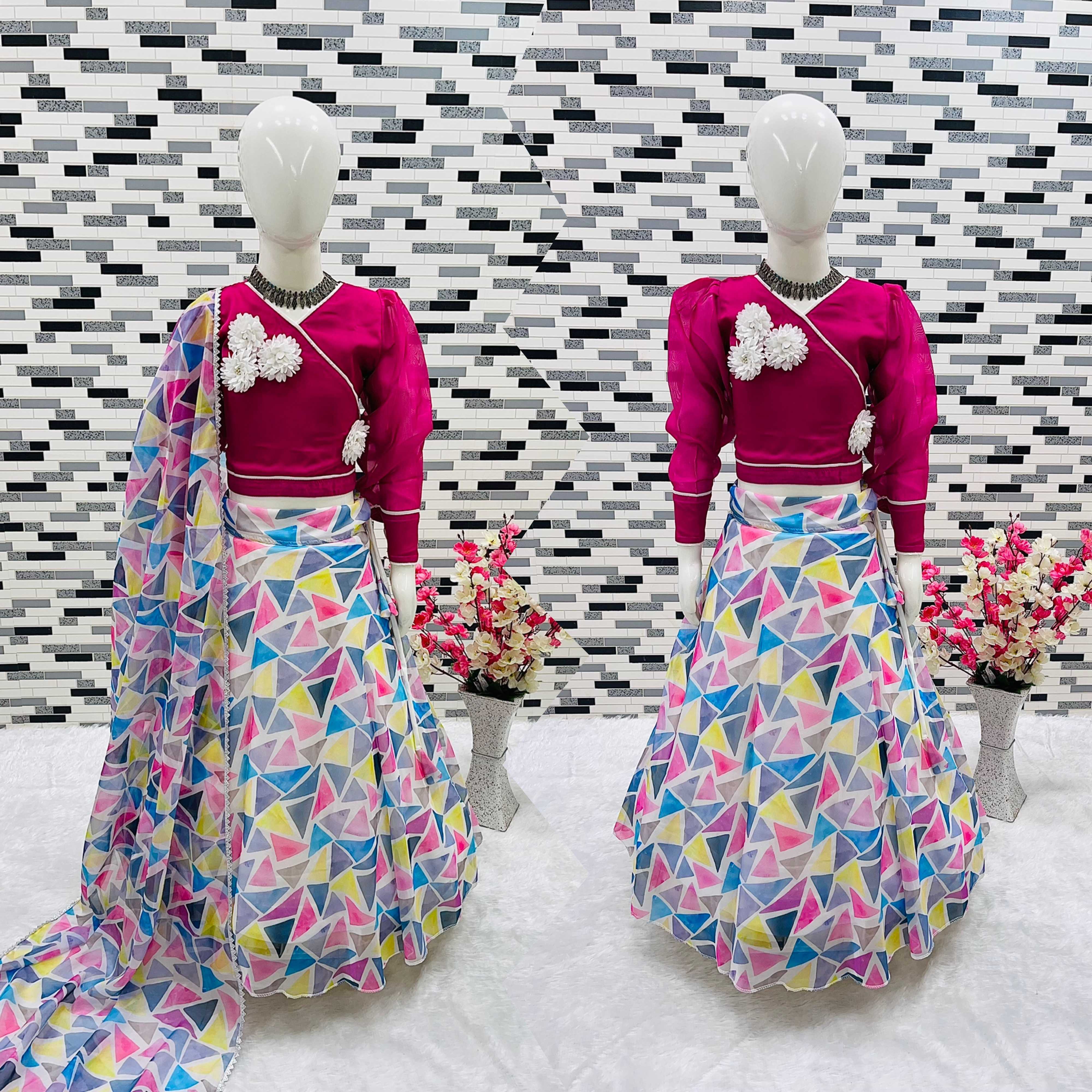 Ynf Organic Silk KESH415 158 Kids Wear Wholesale Kids Lehenga Kids Lehenga Choli Baby Girl Lehenga Manufacturer- Kids Exports