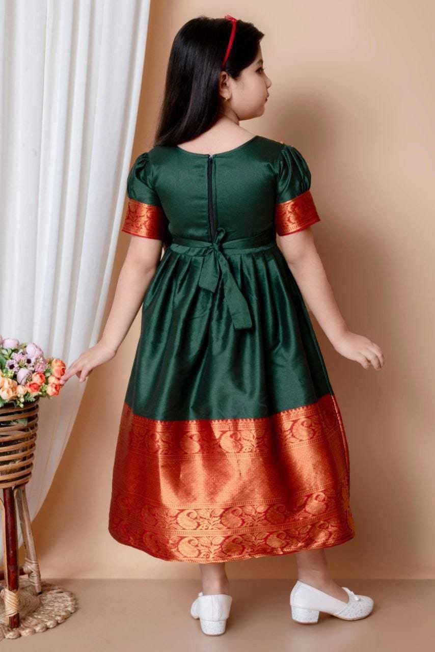 Ynf Soft Tapeta Silk RIN222 HK-66 Kids Wear Wedding Collections Festive Collections Wholesale Kids Traditional Outfits Kids Festive Wear Kids Silk Dress Manufacturer- Kids Exports