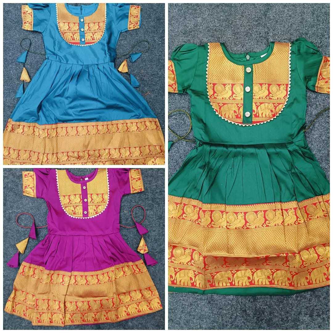Ynf Soft Tapeta Silk RIN222 HK-66 Kids Wear Wedding Collections Festive Collections Wholesale Kids Traditional Outfits Kids Festive Wear Kids Silk Dress Manufacturer- Kids Exports