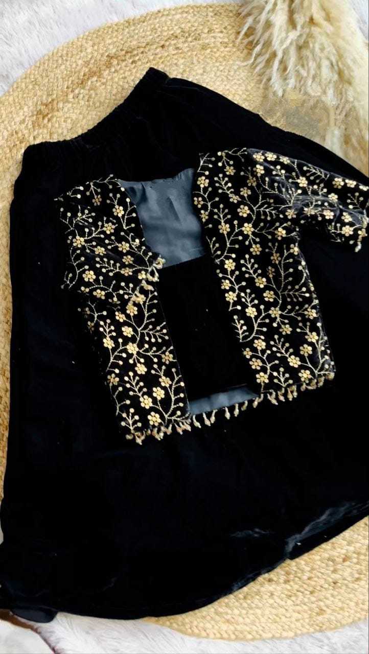 Ynf Velvet RIN157 PC KID-8145 Kids Wear Wedding Collections Festive Collections Wholesale Kids Lehenga Kids Ethnic Wear Kids Festive Wear Manufacturer- Kids Exports