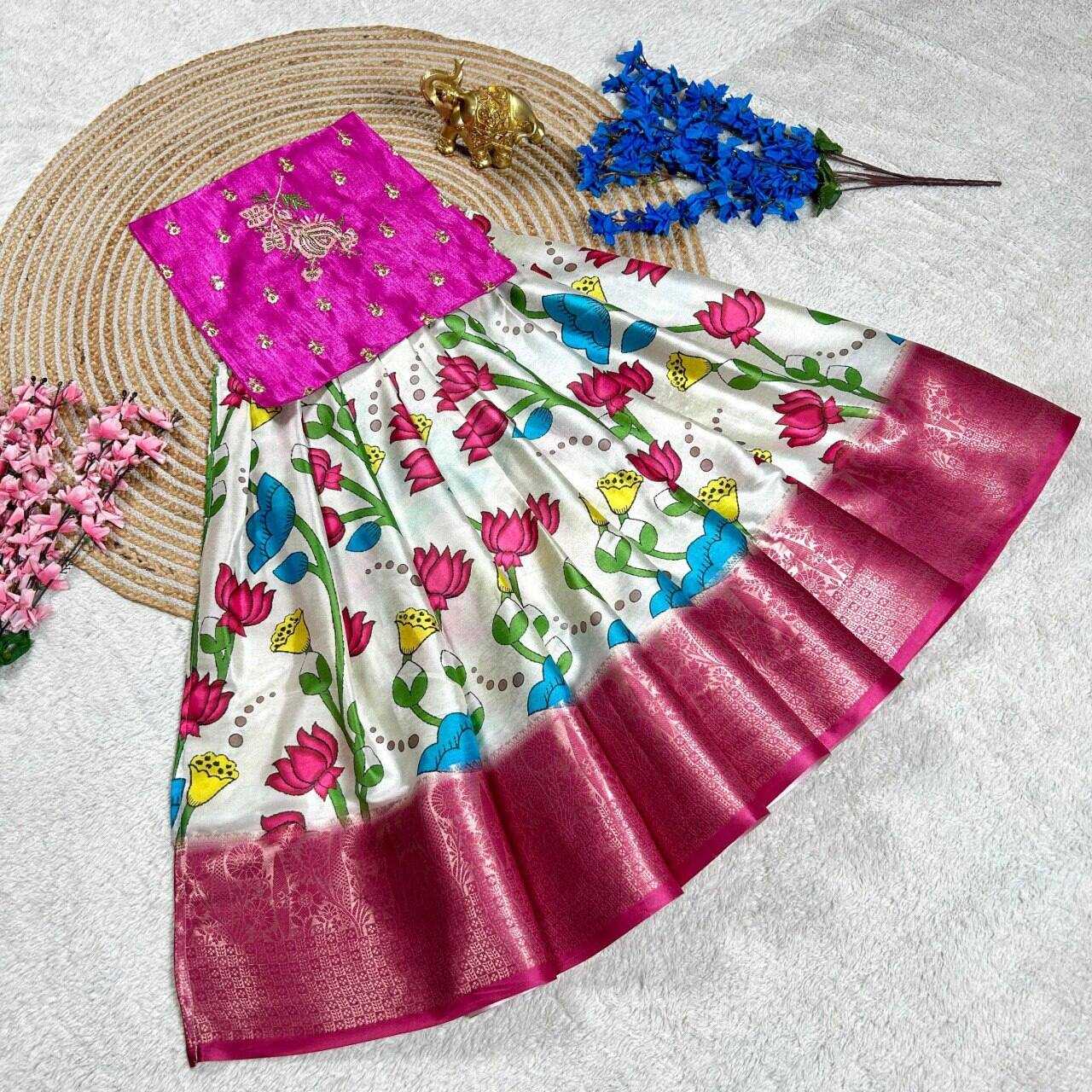 Ynf Banglori Silk KESH505 345 Kids Wear Wholesale Kids Lehenga Kids Ghagra Choli Manufacturer- Kids Exports