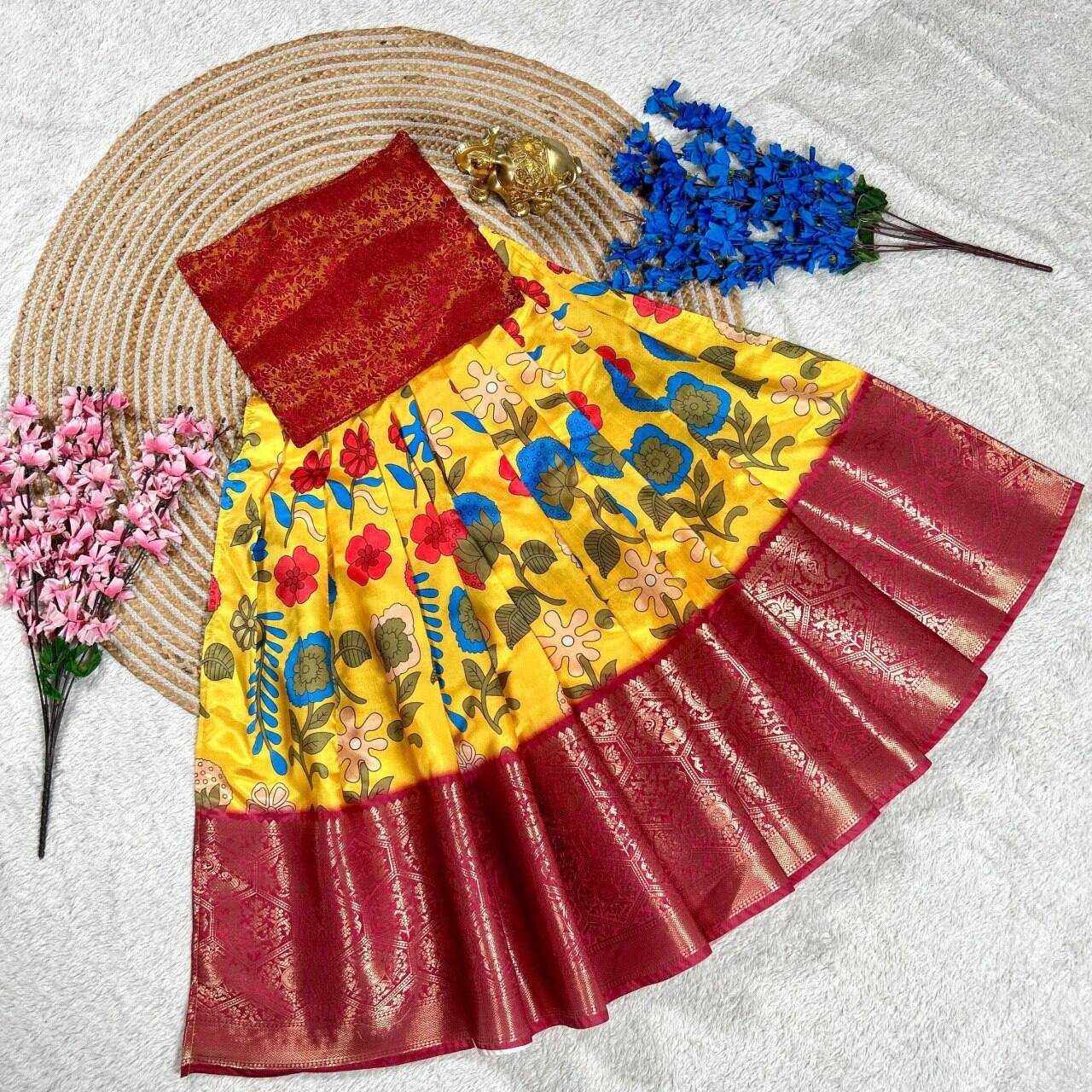 Ynf Banglori Silk KESH505 345 Kids Wear Wholesale Kids Lehenga Kids Ghagra Choli Manufacturer- Kids Exports